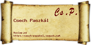 Csech Paszkál névjegykártya
